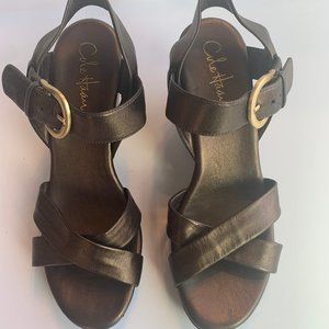 Cole Haan Bronze Wedge Sandals